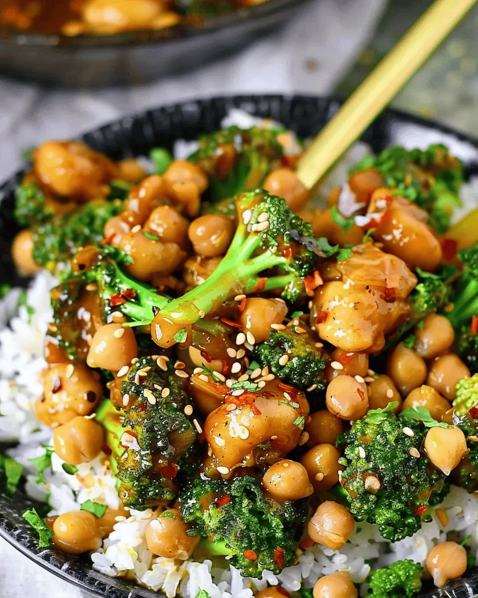 Garlic Broccoli Stir Fry With Chickpeas: Easy & Flavorful Delight