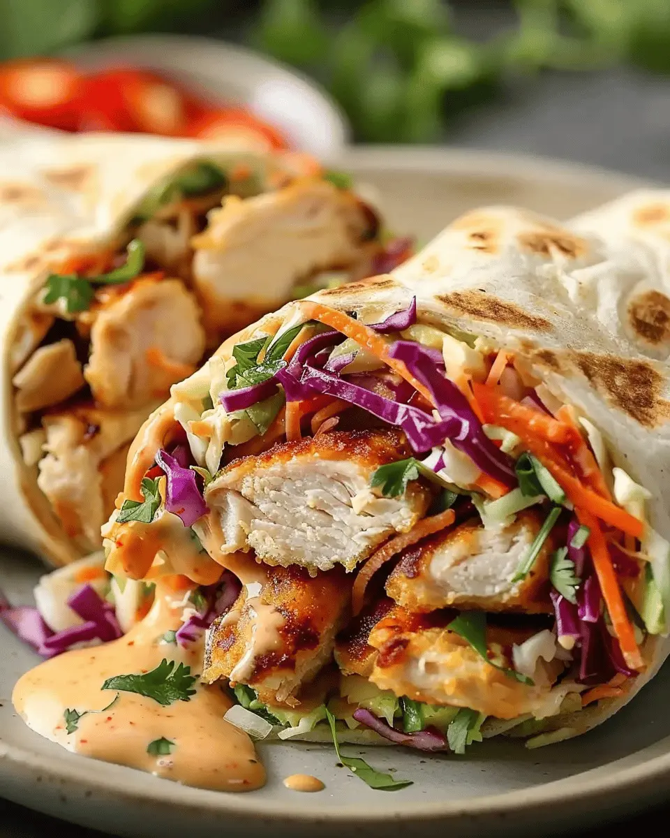 Thai Chicken Wrap with Crunchy Asian Slaw – A Delicious Twist