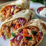 BBQ Chicken Coleslaw Wraps