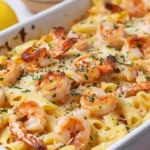 Shrimp Scampi Pasta Bake