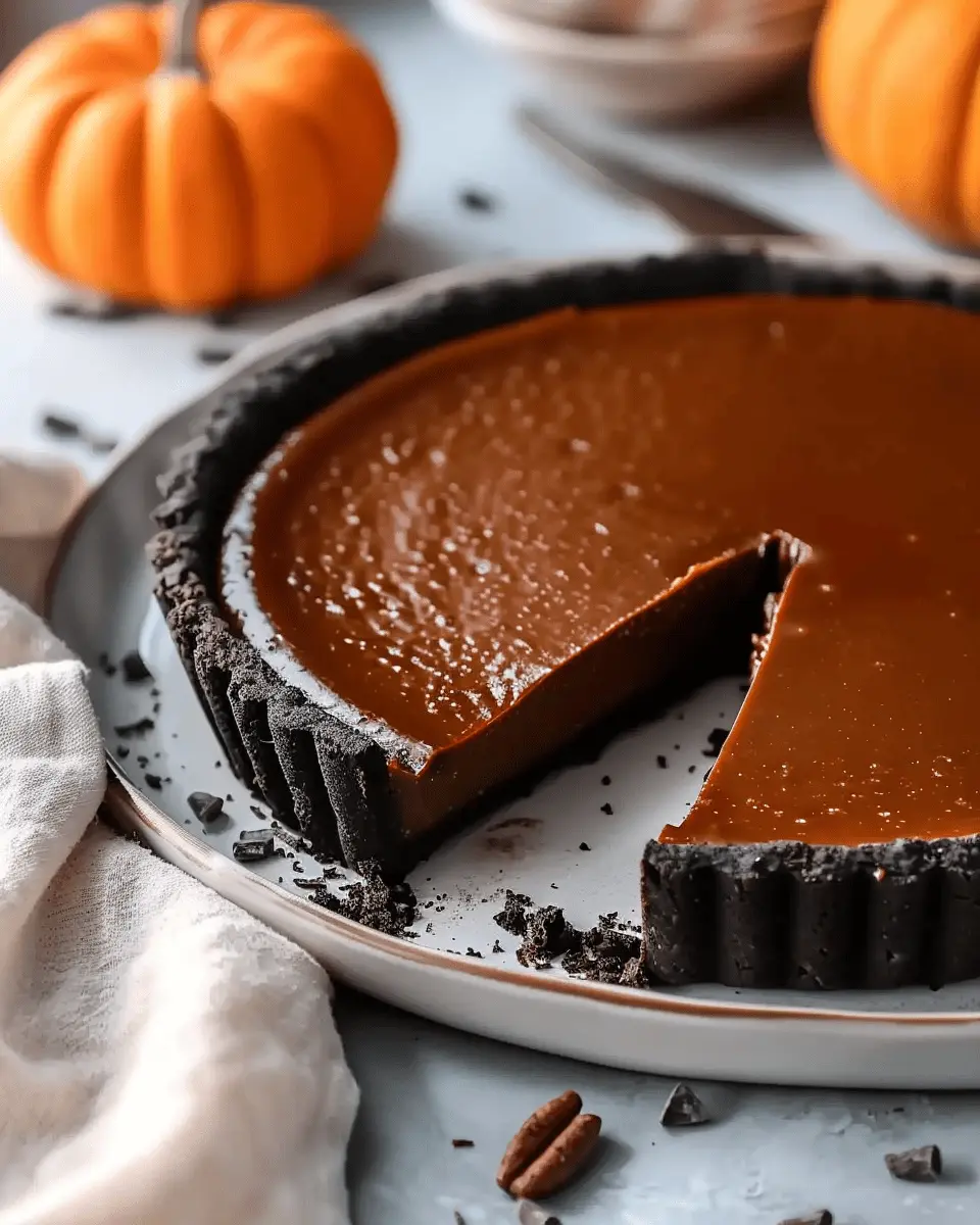 Simple Dark Chocolate Pumpkin Tart: A Decadent Fall Delight