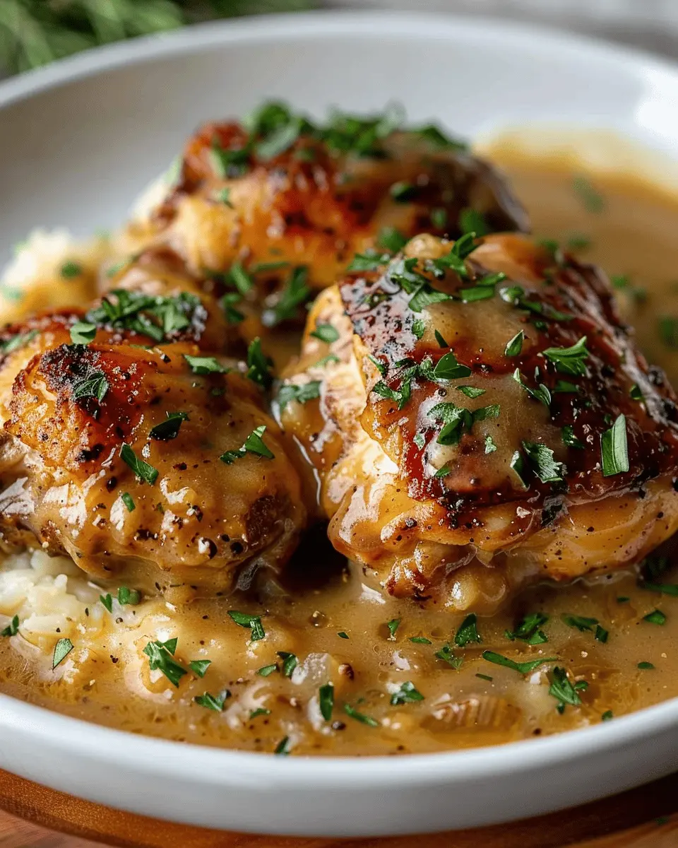 Smothered Chicken Thighs Gravy: Juicy Comfort Food Delight