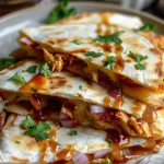 Hot Honey BBQ Chicken Quesadillas