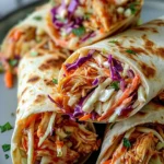 BBQ Chicken Coleslaw Wraps