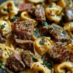 Cracked Garlic Steak Tortellini in Creamhouse Sauce Bliss