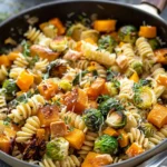 Brussels Sprouts and Butternut Squash Pasta