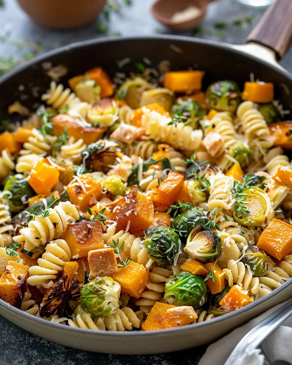 Brussels Sprouts and Butternut Squash Pasta: A Healthy Delight