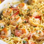 Shrimp Scampi Pasta Bake