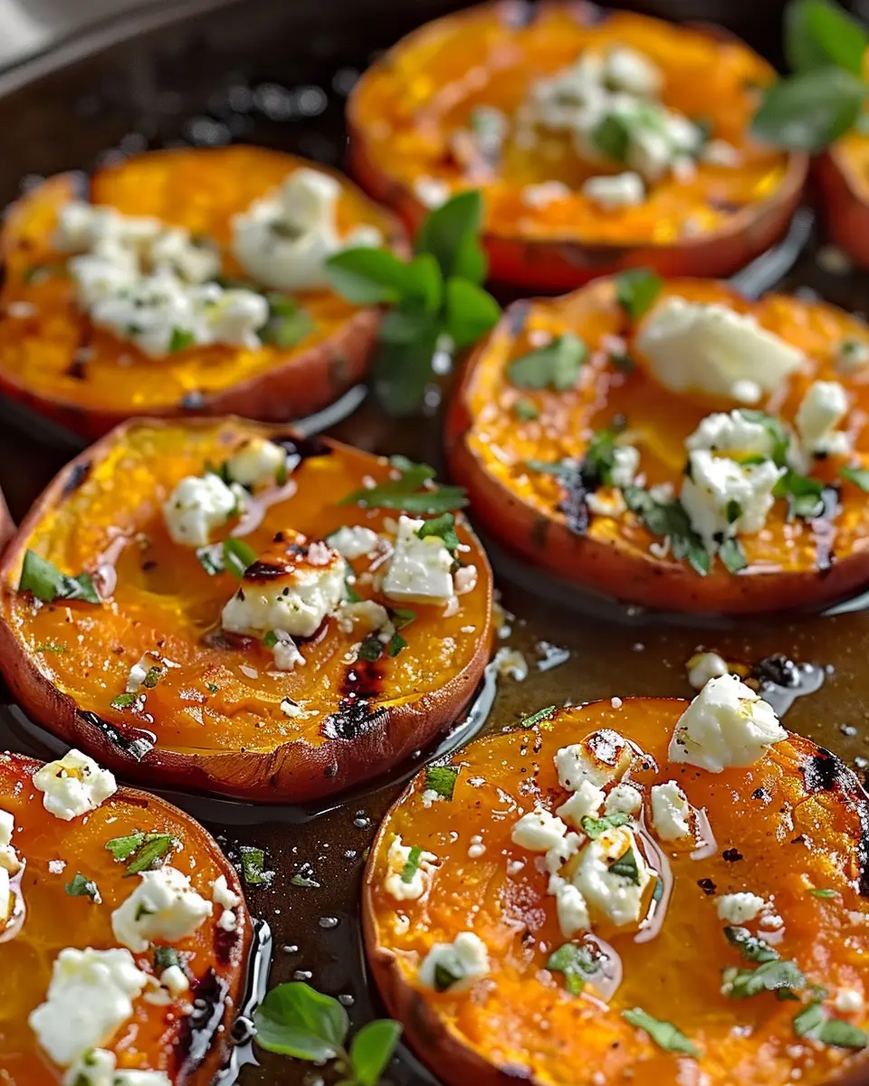 Roasted Sweet Potato Rounds: A Blissful Honey &amp; Feta Delight
