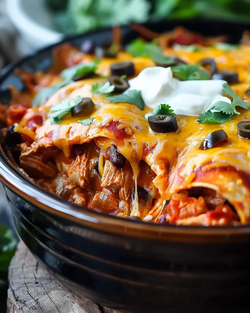 Crockpot Chicken Enchilada Casserole: Easy Family Meal Delight