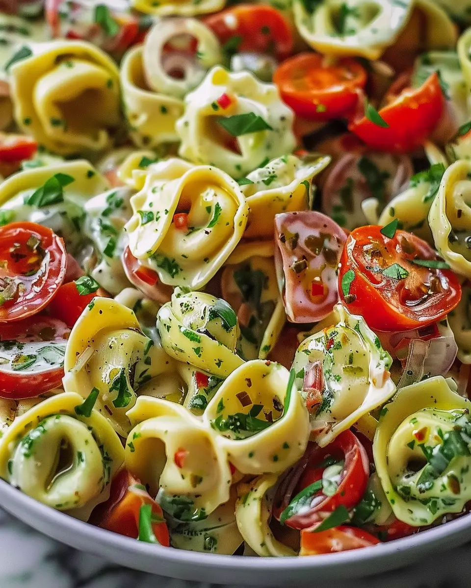 Fresh Grinder Tortellini Salad with Turkey Bacon and Chicken Ham