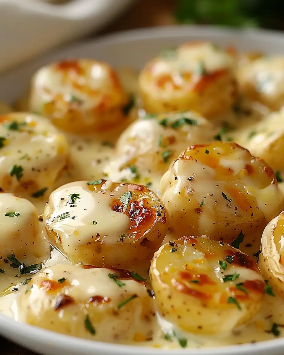 Irresistibly Creamy Garlic Sauce Baby Potatoes You’ll Crave