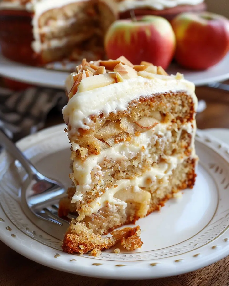 Irresistible Fresh Apple Cake with Cream Cheese Frosting