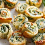 Easy Spinach Dip in Bite-Sized Pinwheels