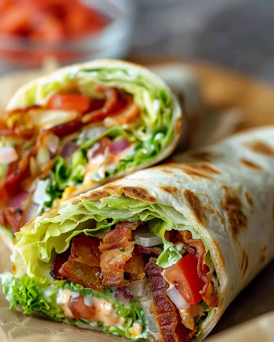 Gourmet BLT Wraps with Secret Sauce