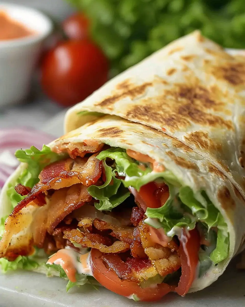 Gourmet BLT Wraps with Secret Sauce