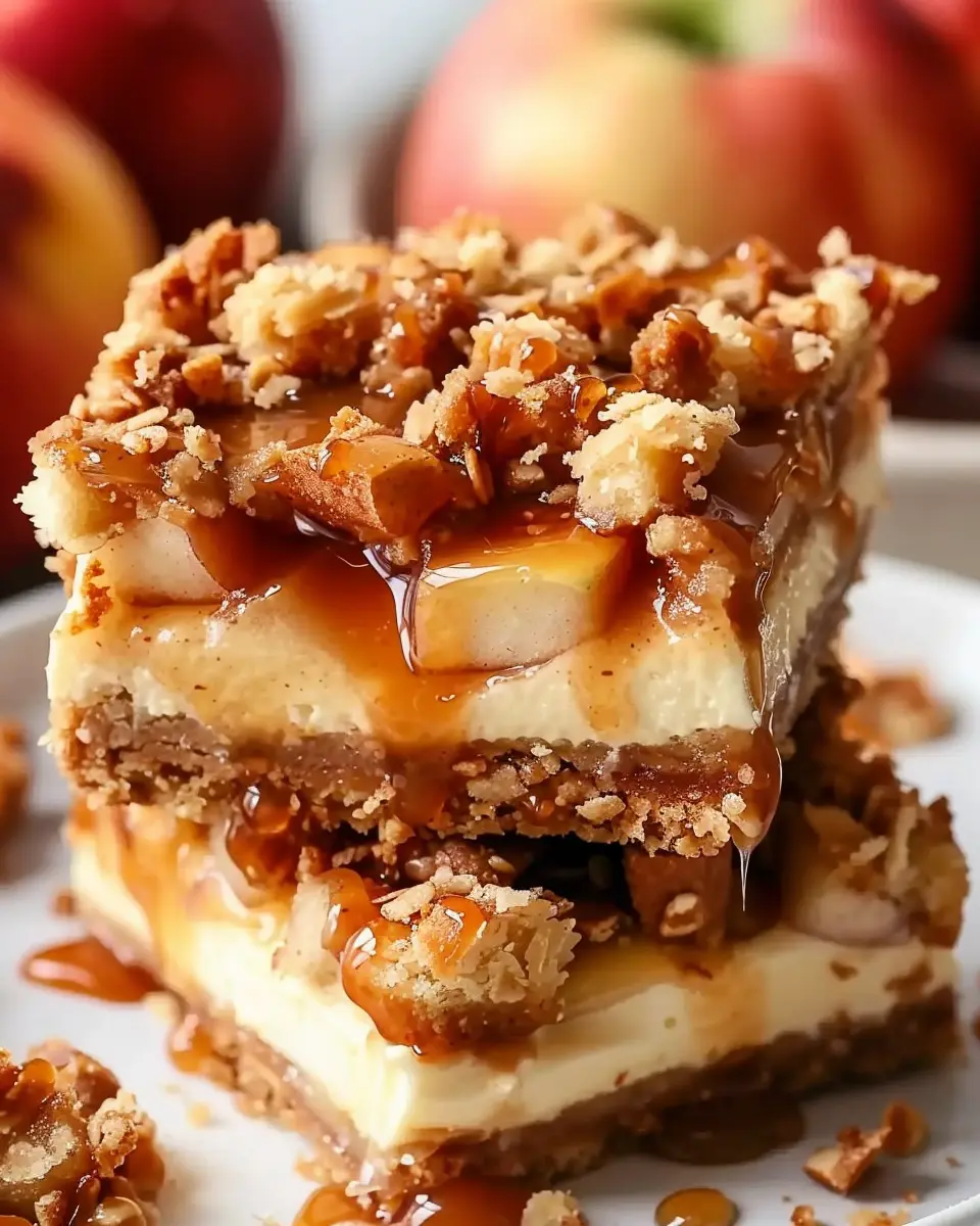 Caramel Apple Cheesecake Bars