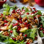 Pomegranate Christmas Salad with Honey Mustard Dressing