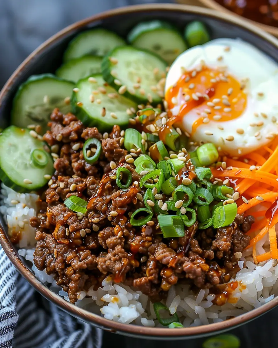 Quick &amp; Easy Korean Ground Beef Bowl – Better Than Takeout!
