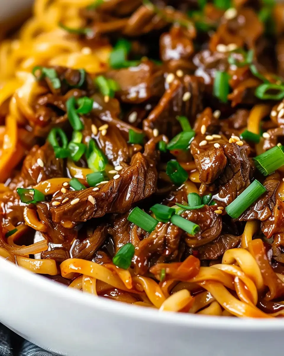 Slow Cooker Korean Beef Noodles Recipe: Easy and Delicious Comfort Food