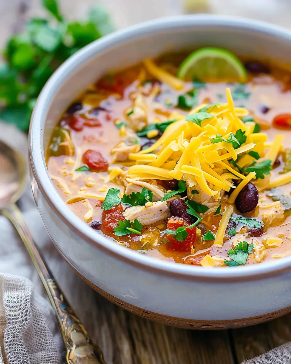 Crockpot Chicken Tortilla Soup