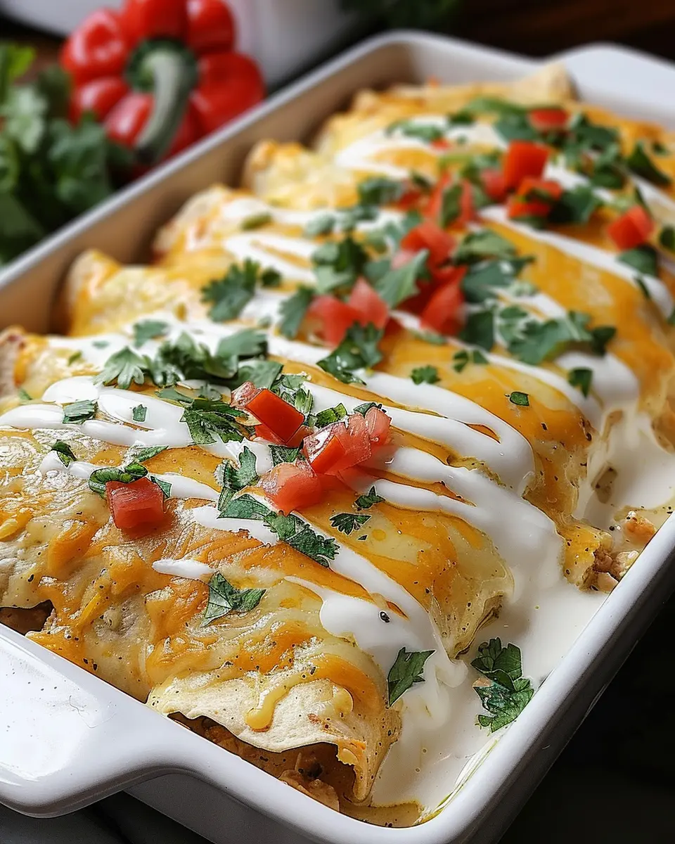 Creamy Queso Chicken Enchiladas for Effortless Family Dinners