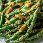 Crispy Garlic Parmesan Roasted Green Beans
