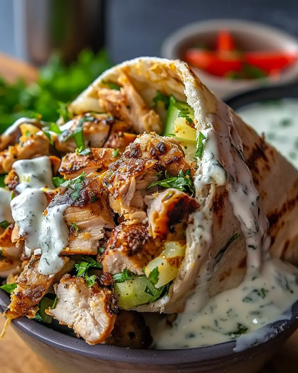 Chicken Shawarma with Garlic Sauce Recipe: Easy &amp; Delicious Home Cooking